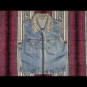 Women’s Snake rocker denim vest